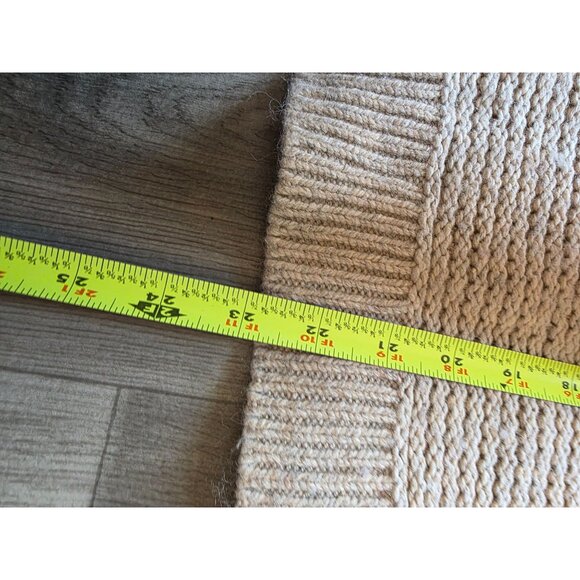 Eddie Bauer Button-Up Hooded Cardigan Sweater XL Brown Fair Isle Wool - Picture 9 of 10